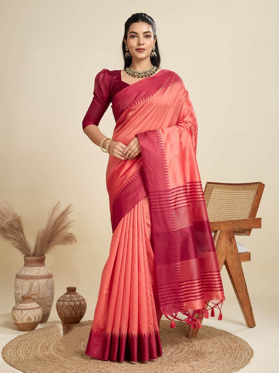 Elegant Handloom Cotton Saree